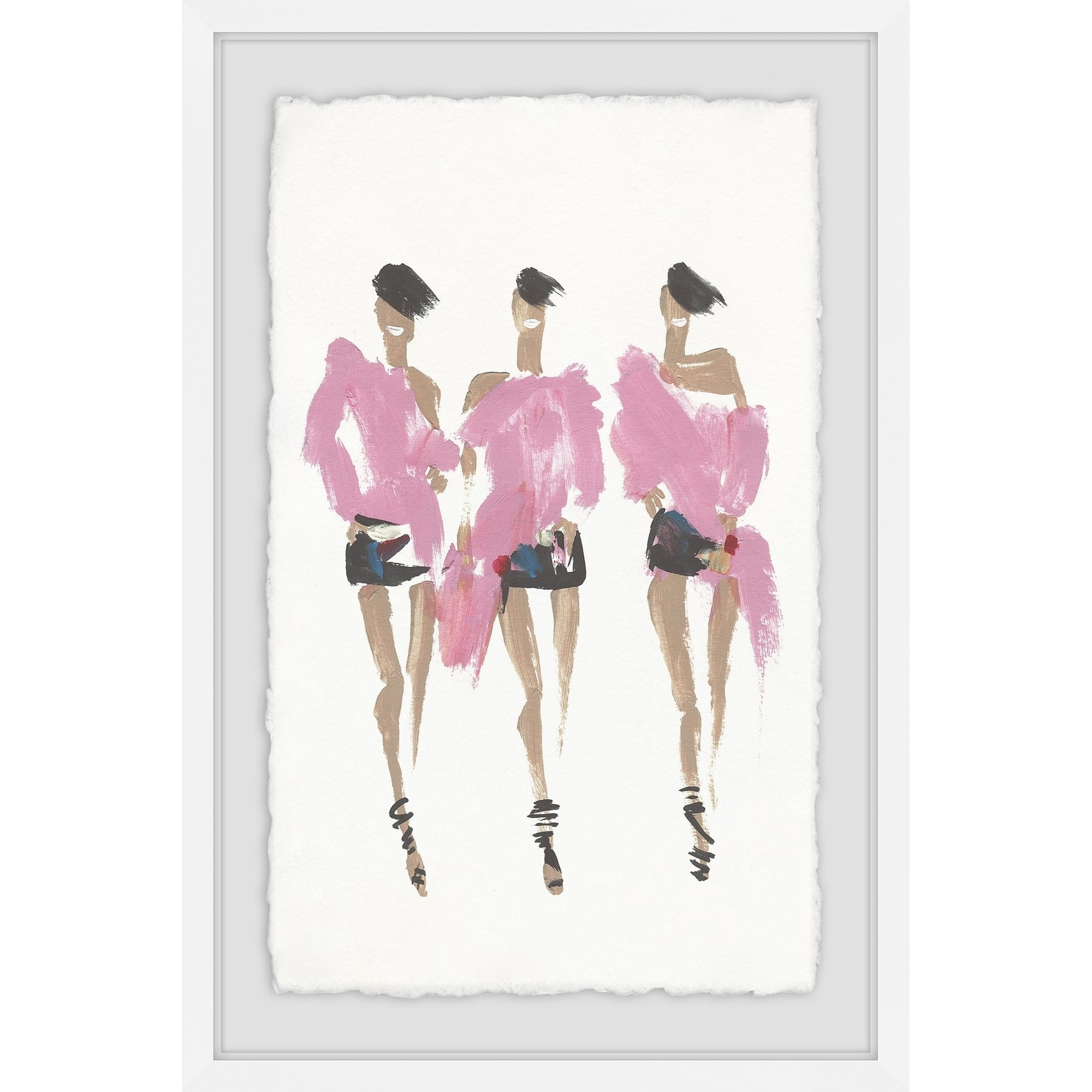 Posh in Pink Framed Painting Print