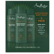 SheaMoisture Men Raw Shea Butter & Mafura Oil Body Wash, 15 Fluid Ounce (3 Pack)