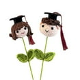 thumbnail image 4 of Handmade Crochet Graduation Flower Doll with Cap | Unique Graduation Gift | Home Decor | Graduation Keepsake | 12 Inches, 4 of 4