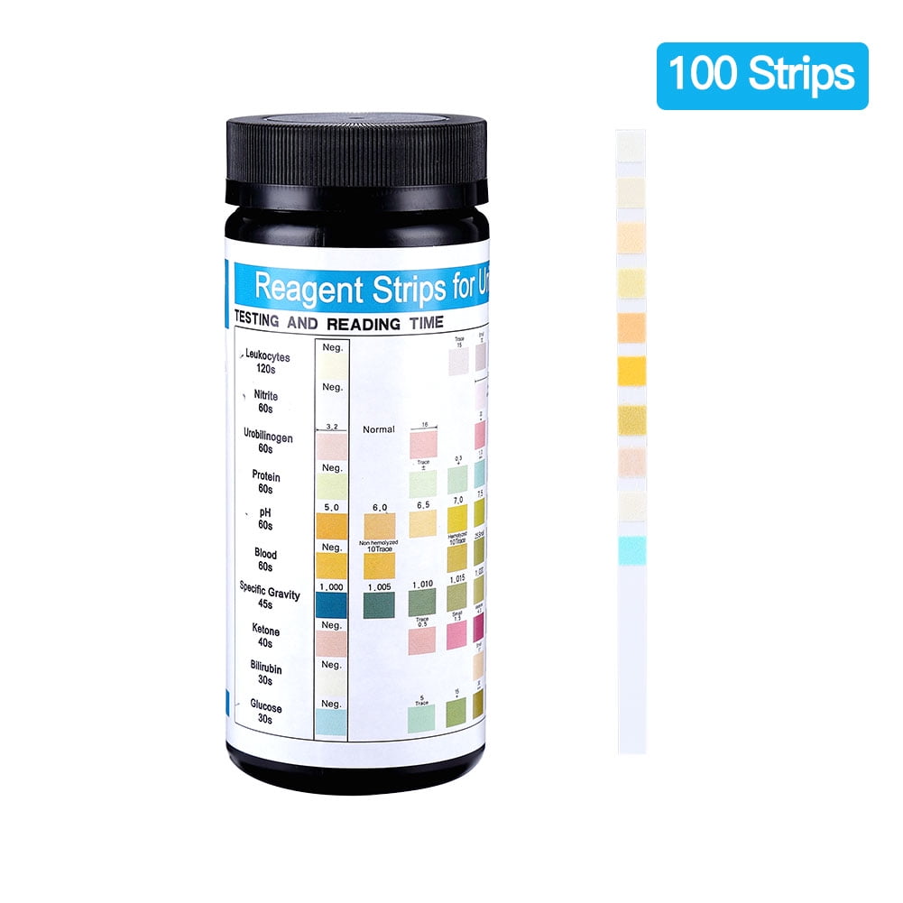 100 Pcs Urine Test Strips 10 Parameters Urinalysis Dip Stick Testing