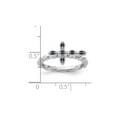 thumbnail image 3 of 1/10 Carat (Ctw) Lab-Created Sapphire Cross Ring in Sterling Silver for Women, 3 of 5
