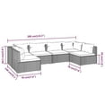 thumbnail image 4 of vidaXL 6 Piece Garden Lounge Set with Cushions Poly Rattan Black, 4 of 4