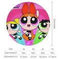 thumbnail image 2 of The Powerpuff Girls Round Tablecloth Print Decorative Table Cover Washable Table Cloths for Dining Party Picnic 50x50in, 2 of 8