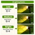 thumbnail image 2 of VOLIVO Solar Outdoor Lights, 64 LEDs, 3 Brightness Modes, Dusk to Dawn Sensor, Waterproof, Decorative for Yard Patio Garden Walkway, 4 Pack,Warm White, 2 of 7