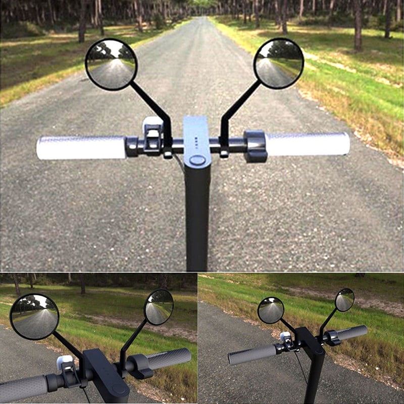 1PAIR BICYCLE MOBILITY SCOOTER MOUNTAIN BIKE HANDLEBAR REAR VIEW MIRROR BLACK