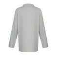 thumbnail image 5 of Tiqkatyck Womens Tops on Sale, Women's Lapel Neck Slim Fit Casual Fashion Top Long Sleeve Shirts for Women Polo Shirts for Women Grey S, 5 of 5