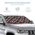 thumbnail image 3 of Kdxio Houndstooth Green Red Print Windshield Sun Shade, Foldable Sun Blocker for Car,Truck,SUV Automotive Interior Sun Protection,Reflective Shade for Front Windshield(Small), 3 of 7