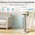 LHRIVER Tower Fan, Ionizer, LED Display, Remote Control, 360° Swing, 8