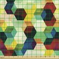 thumbnail image 2 of Ambesonne Vintage Fabric by the Yard Upholstery, Rhombus Pattern Grunge, 1 Yard, Multicolor, 2 of 5