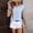 #0063-Light Blue, variant on Women's Knit Tops Crew Neck Short Sleeve Front Short Back Long Blouses Casual Slim Fit Knit Tees Gift