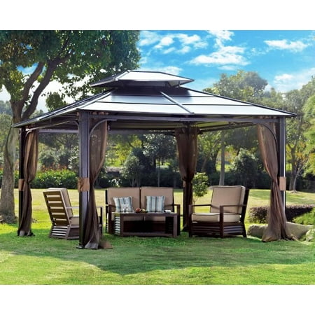 Sunjoy 10 X 12 Chatham Steel Hardtop Gazebo Walmart Com