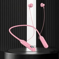 Wireless Earbuds Bluetooth Headphones 80hrs Playback Ear Buds Power Display with Noise Canceling Mic Headsets for Sports/Workout/Running - Pink