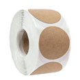 thumbnail image 1 of 2 Natural Brown Kraft Stickers (500 Per Roll) - Round Blank Stickers For Store Owners, Crafts, Organizing, Jar And Canning Labels, Price Tags, Clearan, 1 of 3