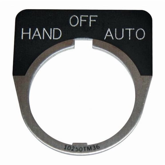 Eaton Cutler-Hammer Legend Plate,Hand Off Automatic,Black 10250TM51