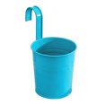 thumbnail image 1 of Metal Hanging Planter Flower Pot with Drain Hole Detachable Hook Railing Plant Pot for Balcony Garden Fence, 1 of 8