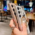 thumbnail image 5 of Magnetic Kickstand Case for Samsung Galaxy S25 Ultra 6.9", [Compatible with Magsafe] Diamond Cute Butterfly Bling Glitter Rhinestone Lace Cat Floral Girls Women Shockproof Phone Cover (White), 5 of 6