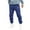 Dark Blue, variant on Men's Casual Letter Printed Pocket Elastic Waist Drawstring Jogger Pants