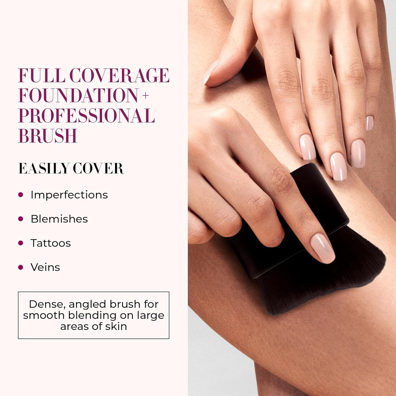 LUMINESS Airbrush Body Coverage with Self Tanner Brush - Tattoo Cover Up Makeup - Full Coverage Foundation for Face & Body - Water-Resistant, Long-Wear, Natural Radiant Finish, Medium