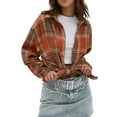 thumbnail image 3 of Fantaslook Plaid Flannel Shirts for Women Oversized Long Sleeve Button Down Shirts Blouses Tops, 3 of 8