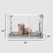 DIGGS Evolv Dog Crate, Safe, Durable Kennel with Removable Ceiling Panel and Modular, Ash, 35.5