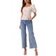 thumbnail image 2 of INSPIRAR CHIC Blusa Floral para Mujeres Cuello Cuadrado con Escote en Corazón Manga Abullonada Espalda Fruncida Top Casual Blanco Amarillo XS, 2 of 6