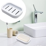 FXMLRLK 1Pc Double Layer Draining Plastic Soap Dish, Plastic Bar Soap Holder, Suitable for Shower, Bathroom, Kitchen, Portable for Home, Travel & Daily Use (Blue)