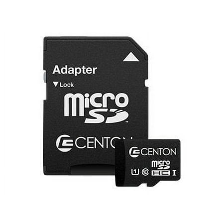 Centon MP Essential - Flash memory card (SD adapter included) - 4 GB - Class 4 - microSDHC (pack of 5)