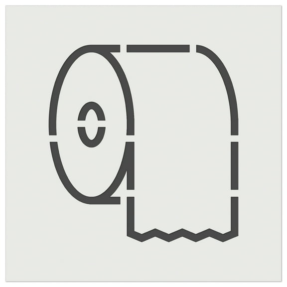 Toilet Paper Roll Icon DIY Cookie Wall Craft Stencil - 3.5 Inch
