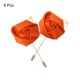 thumbnail image 3 of 6 Pcs Ramilletes de Rosa para Novios Alfileres de Ramilletes para Hombres Ceremonia de Boda Aniversario Cena Formal Fiesta Naranja, 3 of 5