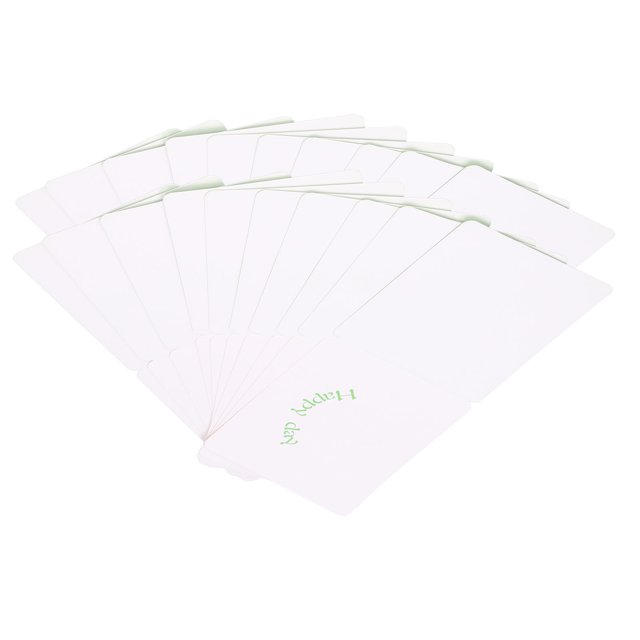 Tarjeta de felicitación de 20 piezas de un solo color para enviar accesorios de regalo de bendición 20 x 8,5 cm Árbol verde