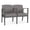 Metal Gray, variant on Amherst Steel Reception 2 Seat Tandem Seating / Charcoal Steel / Light Gray