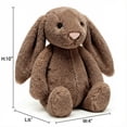 thumbnail image 2 of 9.8" Soft Stuffed Easter Bunny Plush Toy, Cute Floppy Eared Rabbit Pillow, Sweet Plushie for Easter Basket Stuffers & Spring Home Decor, Perfect Gift for All Ages (Toffee Brown), 2 of 8