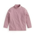 thumbnail image 3 of Khunlpohl Toddler Kids Cotton Top Long Sleeve Turtleneck Undershirts Basic Plain Shirts Soft Comfy Fall Tee, 3 of 6