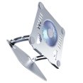 thumbnail image 1 of Youkk Support d'Ordinateur Portable en Alliage d'Aluminium avec Interface USB, Portable, 3 Vitesses Réglables, Télescopique, Support d'Ordinateur Portable pour la Maison, Étagère Argent, 1 of 1
