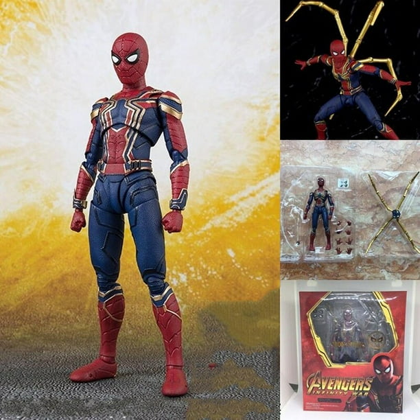 Homecoming Spiderman Shuarts Mafex Spider Man PS4 figura de acción juguetes de modelos coleccionables muñecas de regalo zhangmengya LED