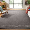 thumbnail image 2 of SAFAVIEH Montauk Topher Solid Cotton Area Rug, Black/Ivory, 8' x 10', 2 of 10