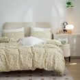 thumbnail image 2 of Cover King, 100% Cotton Chic King Bedding Sets Flower 3 Pieces Yellow King, 2 of 9
