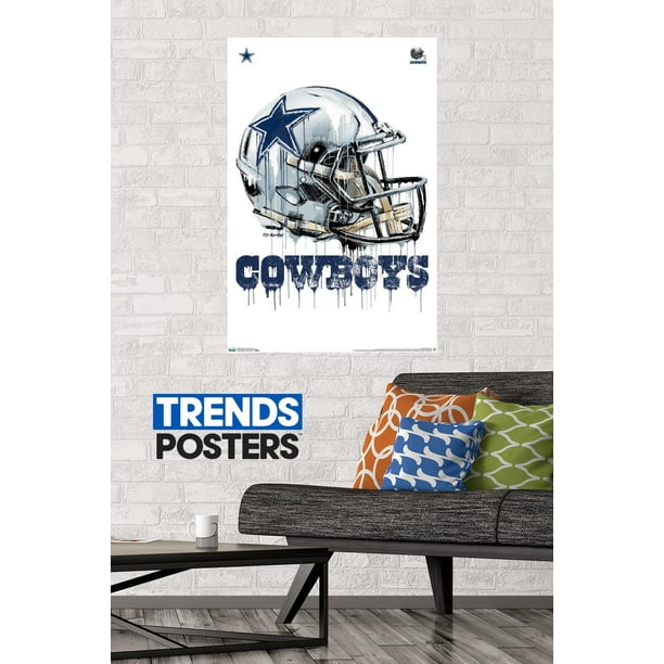 NFL Dallas Cowboys - Drip Helmet 20 Wall Poster, 14.725 x 22.375