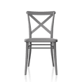 thumbnail image 4 of Furniture of America Frida Industrial Metal Dining Side Chair in Silver Matte Finish (Set of 2), 4 of 6