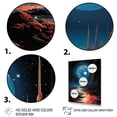 thumbnail image 3 of Designart "Planet Landscape in Orange and Green II" Astronomy & Space Canvas Wall Art - Global Orange Planets Hallway Wall Art Decor, 3 of 6
