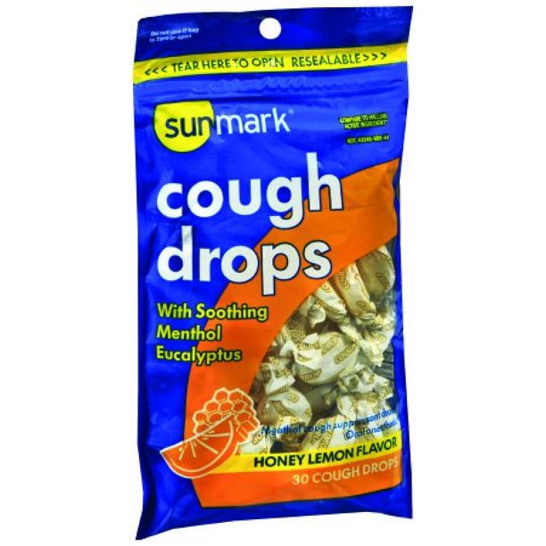 sunmark Cough Drops Cough Suppressant/Oral Anesthetic, 7.5 milligram