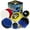 Blue, variant on Drill Brush Attachment House Cleaning Supplies Set: Nylon Toilet Brush Kit, Lemon Lime Cleaning Paste, Scrub Pads - Bathroom Tile Grout Cleaner