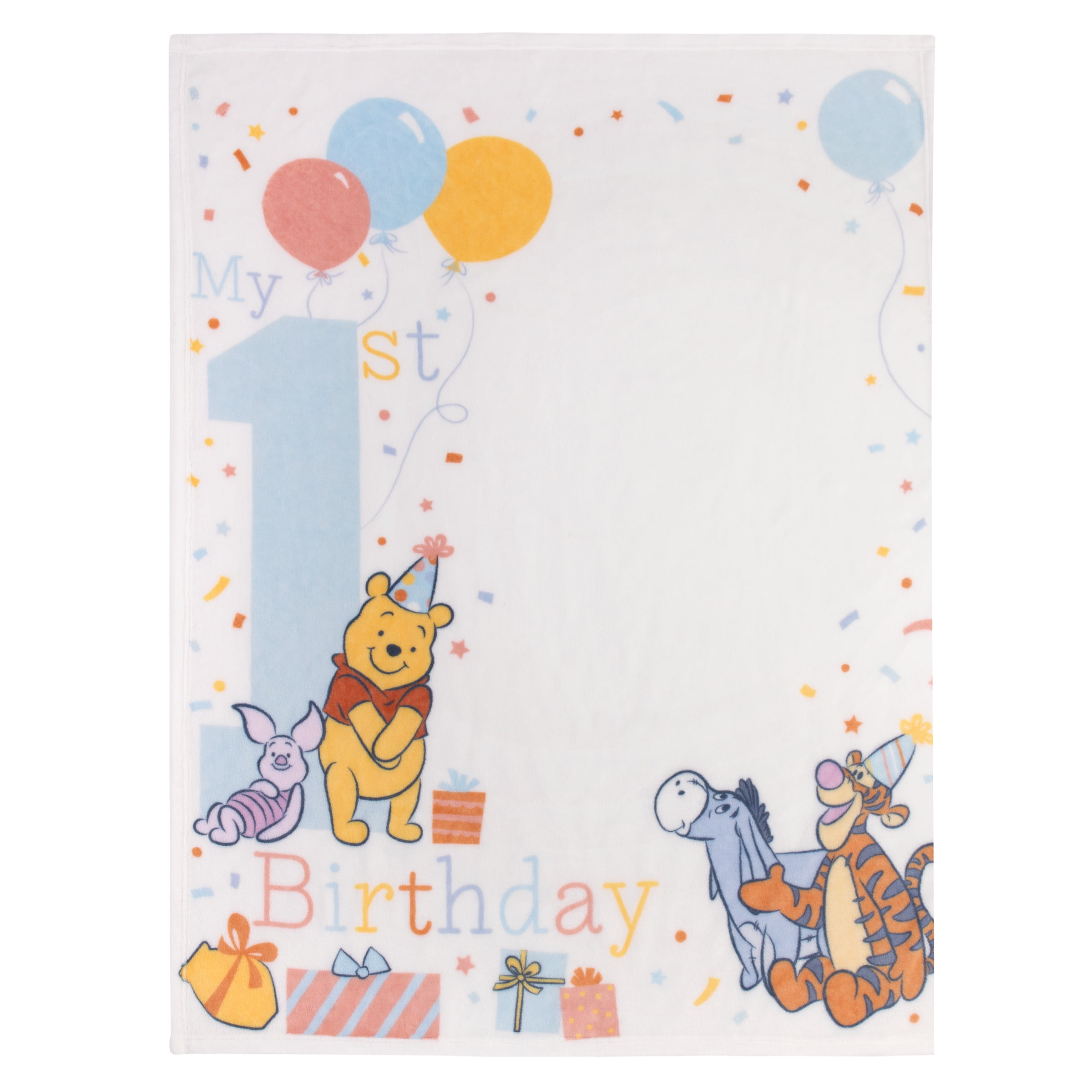 Disney Winnie the Pooh My 1st Birthday Photo Op Baby Blanket