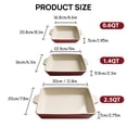 thumbnail image 2 of SWEEJAR ceramic Bakeware Set, Rectangular Baking Dish Lasagna Pans for cooking, Kitchen, cake Dinner, Banquet and Daily Use, 118 x 78 x 275 Inches of, 2 of 6