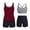 Wine, variant on qafoshin Womens Tankini Sets Striped Printed Three Piece of Swimsuits Trunk Summer Beach Vacation Bathing Suits