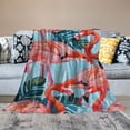thumbnail image 2 of BCIIG Flamingos Warm Lightweight Blanket Soft Fleece Blankets All Seasons Sofa Decor Gifts 40x50in, 2 of 6