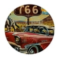 thumbnail image 4 of Orinice Route 66 Sign Cowboy Western Art Round Table Cover Stain Resistant Washable Indoor Outdoor Tablecloth Kitchen Dining Wedding Parties 100% Polyester Fiber 42-46, 4 of 8