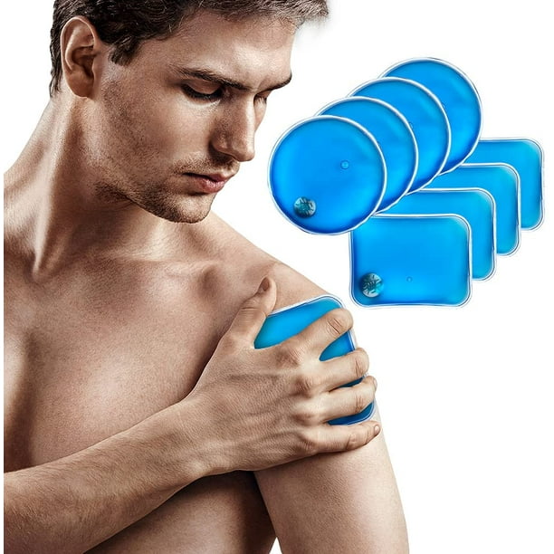Hot and Cold Gel Pack, Set of 8 - Reusable Hand Warmers with Snap to Heat  Metal Disc Technology for One Click Heating - Pain-Relieving, Instant Hot