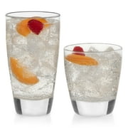 Libbey Classic 16 Piece Glass Tumbler and Rocks Set