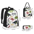 thumbnail image 2 of Disketp Cute Dinosaurs Large Capacity Backpack Lunch Bag Pencil Case Combination 3 Piece Set for Student, 2 of 7